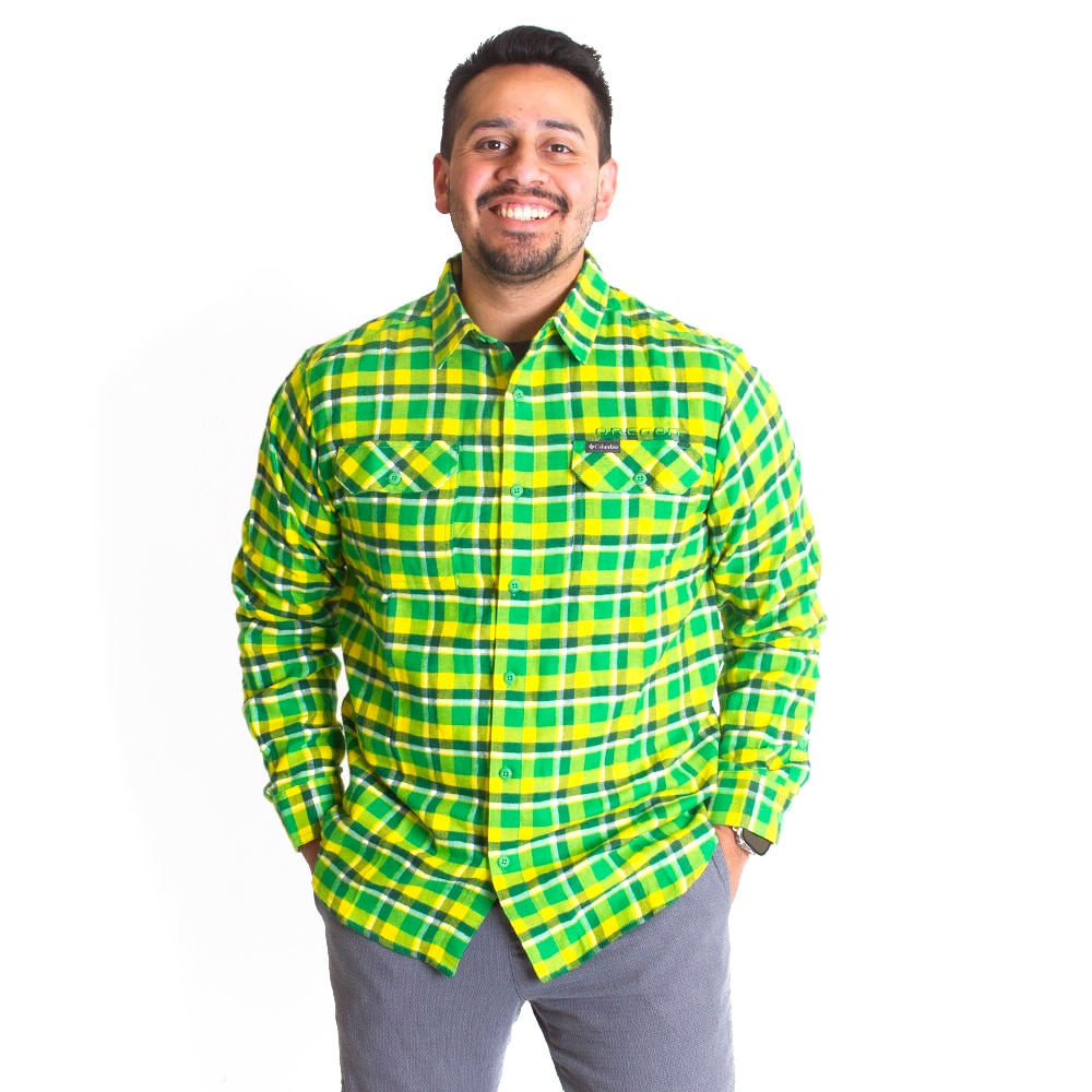 Kelly & Black & Yellow Plaid Columbia Flare Gun 21 Green Kelly & Black & Yellow Plaid Columbia Flare Gun 21 Green